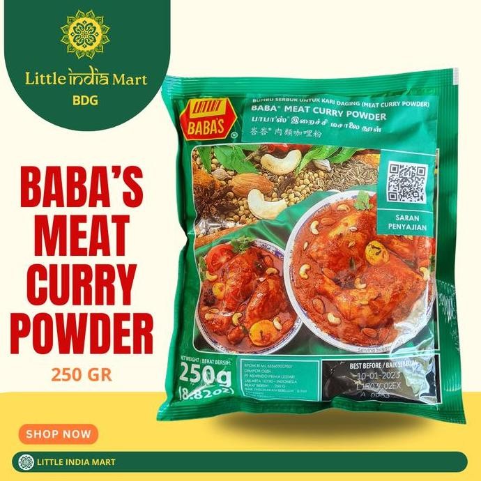 

JH8 baba's meat curry powder 250 gram kari daging instant india