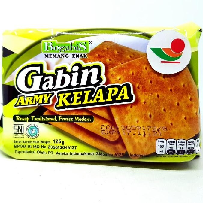 

:0:0:0] BOGABIS GABIN ARMY KELAPA 125gr | CABIN ANEKABIS ANEKA BIS ENAK MURAH
