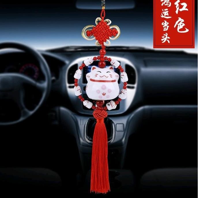 Car Pendant Lucky Cat / Gantungan Spion Kaca Mobil Kucing Hoki Best Seller
