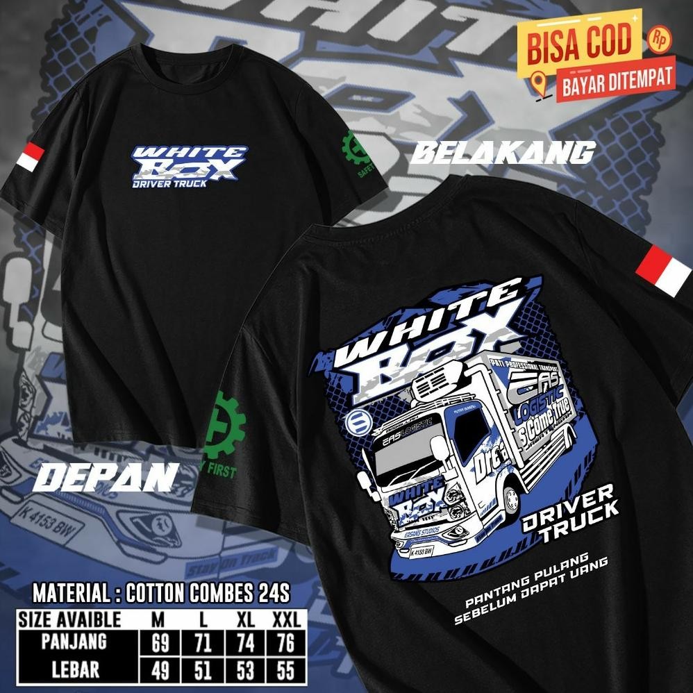 Promo Kaos White Box Truk Kaos Box Driver Kaos Driver Kaos Truk Dewasa Kaos Truk Oleng