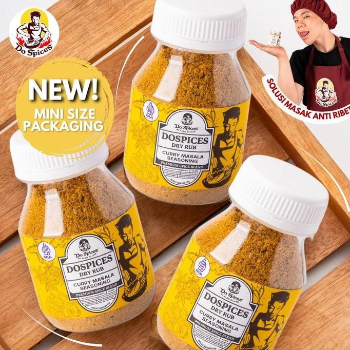 

JH8 Dospices [mini size] Healthy Dry Rub [Curry Masala seasoning] Bumbu marinasi rendah kalori [55 gram] Rempah Natural Rendah gula Rendah lemak Alami