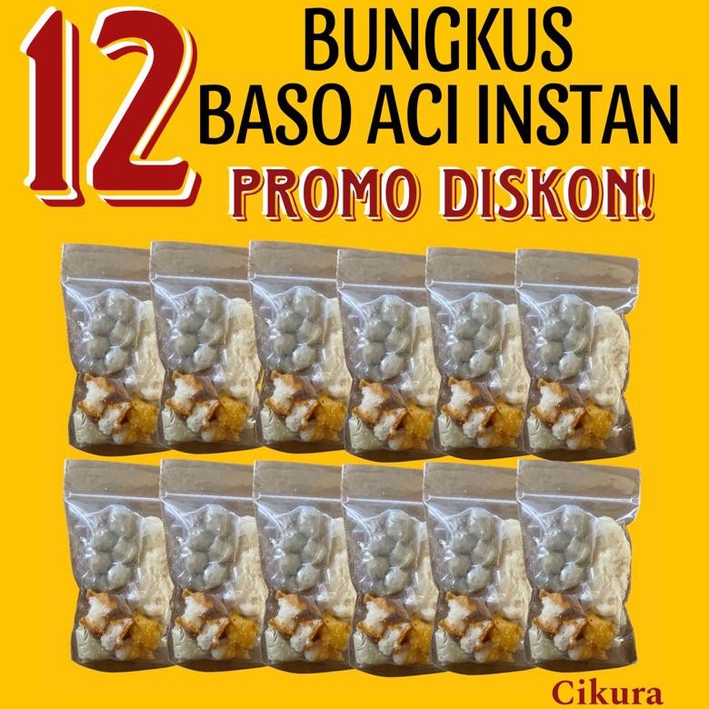 

gf-5 GF21 Baso Aci 12 Bungkus Boci Bacil Pedas Polos Ori Instan Cikura Viral Sale