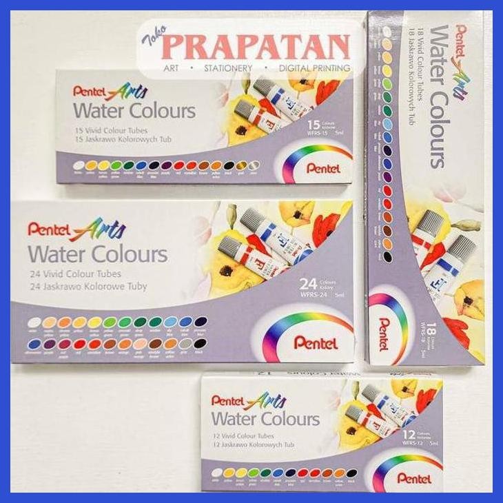 

( SEKOLAH / LUKIS ) PROMO PENTEL WATERCOLOR / CAT AIR PENTEL 18 WARNA (SENI / MENGGAMBAR / ART / KERAJINAN ) GOOD QUALITY