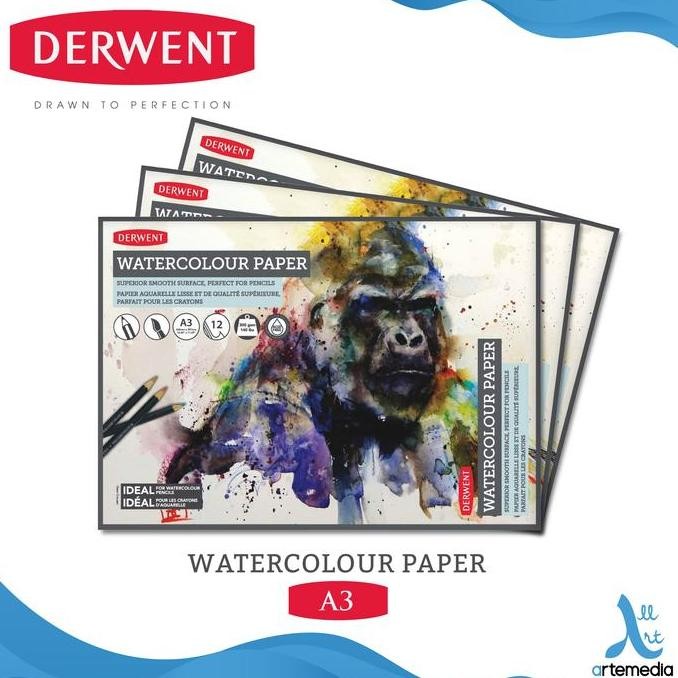 

Sale Kertas Cat Air Derwent A3 Watercolor Paper Pad