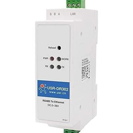 TERMURAH - DIN RAIL RS485 to Ethernet converter ModBus Gateway USR-DR302