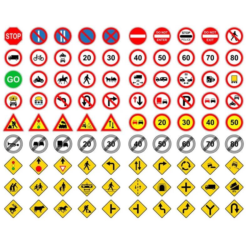 

1 Pcs Mini Traffic Sign Decor Cute Aesthetic Book Journal Stickers Scrapbooking Stationery Sticker School Office Art Supplies