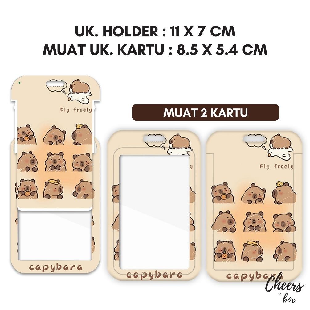 

Heatshrin (N017) Id Card Holder Tali Yoyo Capybara / Nametag Yoyo Kapibara / Card Holder Yoyo / Lotso / Card Holder Tali Bisa Ditarik Hj-64