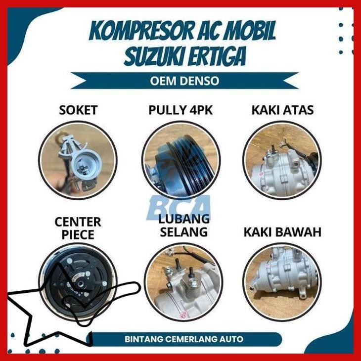 [TGA] KOMPRESOR AC MOBIL SUZUKI ERTIGA DUS DENSO