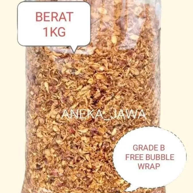 

JH8 (TERMURAH) Bawang Goreng Merah, 1kg,Grade B,Refil/Brambang Goreng