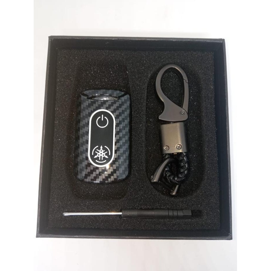 Pe Cover Remote Kunci Smart Key Motor Yamaha Nmax Premium Keyless Karbon