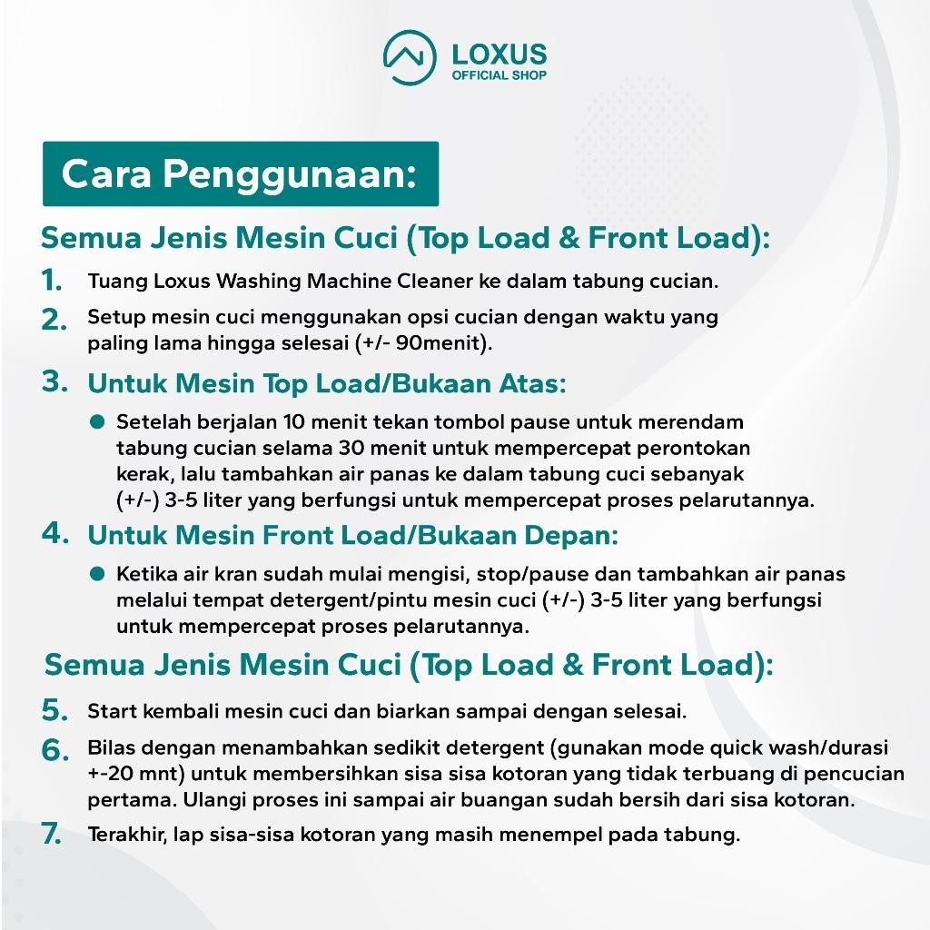 Loxus Pembersih Mesin Cuci Washing Machine Cleaner