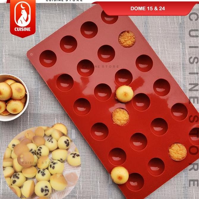 CETAKAN COKLAT BULAT KECIL DOME JELLY CHOCOBOMB KUE NASTAR 1/2 LINGKAR