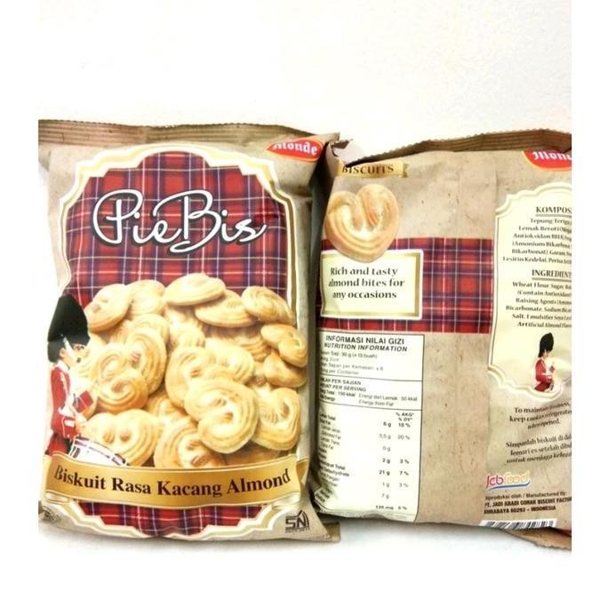 

JH8 10pcs MONDE PIE BIS Biskuit rasa kacang almond ( 10 x 40gr )