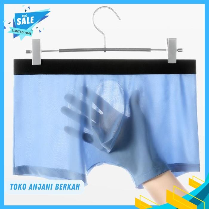 AOELEMENT SEAMLESS BOXER CELANA DALAM PRIA TANPA JAHITAN NAVY AON / AOELEMENT SEAMLESS BOXER CELANA 