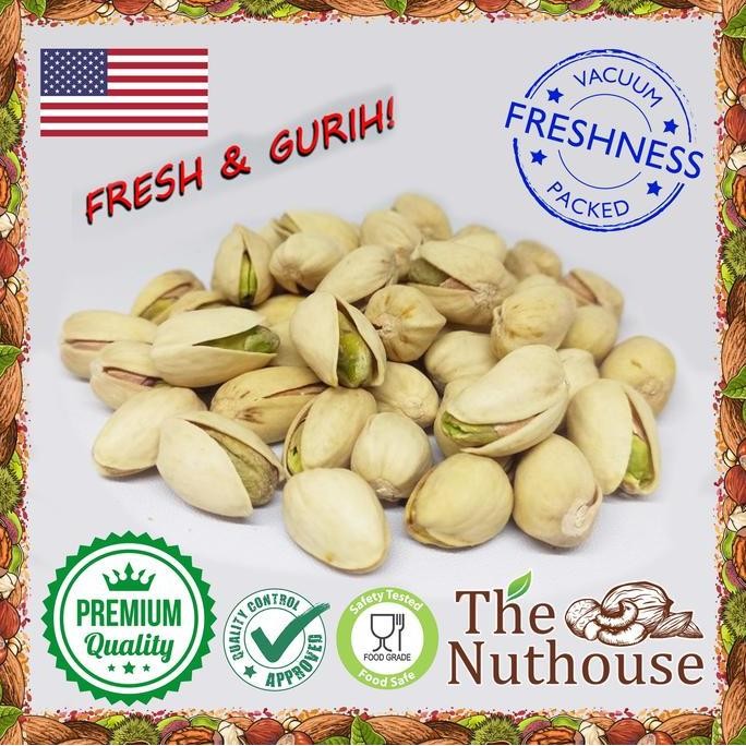 

JH8 250gr Pistachio Roasted Salted in Shell 21-25 US Extra no.1 Kacang