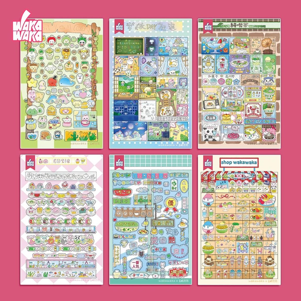 

Wakawaka Kawaii Deco Sticker Scrapbooking Material Ancient Dream Core Cute Animal Decorative Stickers For Journal Planner