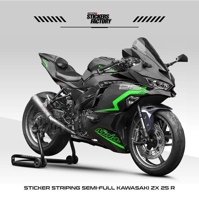 Gg Sticker Striping Semi Full Kawasaki Zx-25R / Motif 24 / Decal Semi-Full Zx25R / Stiker Motor Zx25