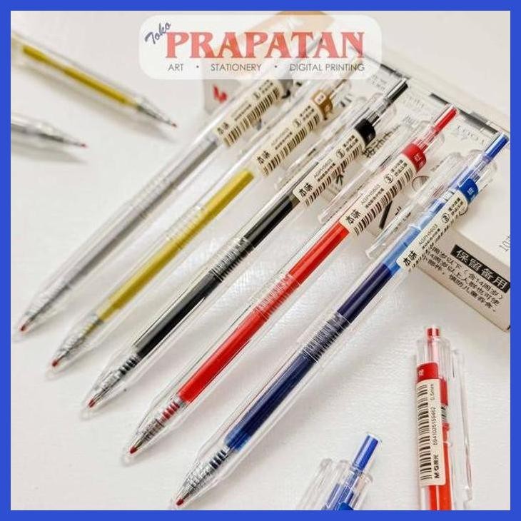 

( SEKOLAH / LUKIS ) PROMO M&G RETRACTABLE GEL PEN 0.5MM 5603 | PENA JEL | PULPEN (SENI / MENGGAMBAR / ART / KERAJINAN ) PRIVASI AMAN