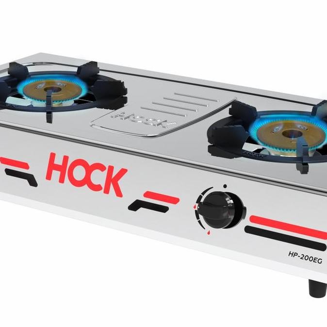 Murah Kompor Gas Hock 2 Tungku Body Stenles
