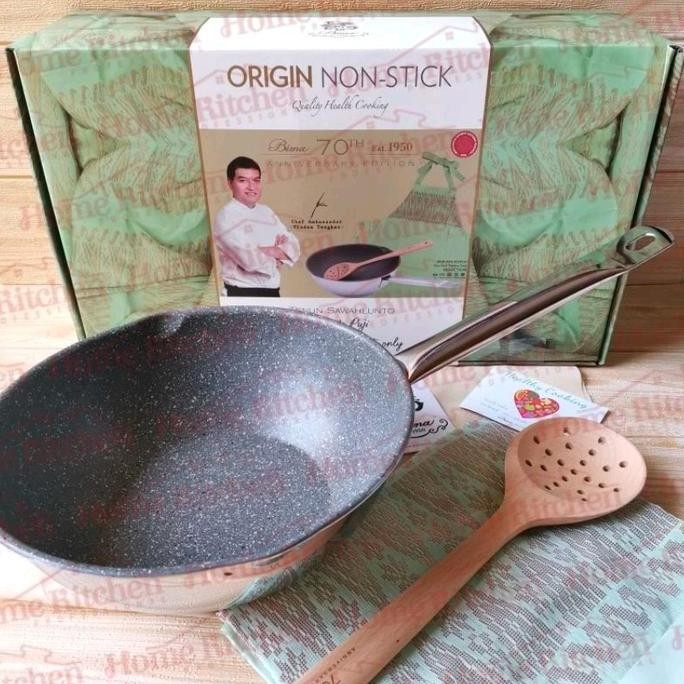 Murah B2003924S Wok Pan Stoneforce Bima Origin Stick 24Cm Tenun Sawah Lunto Limited Edition