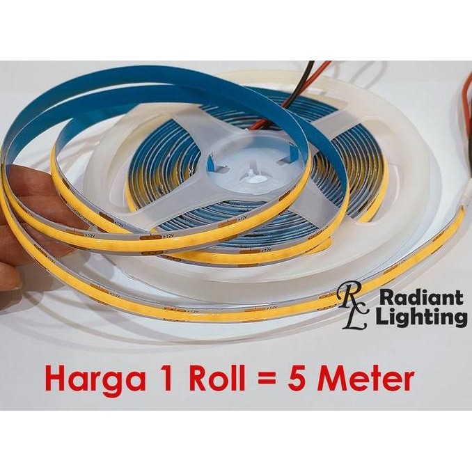 Lampu Dotless Cob Led Strip Light 12 Volt 1 Roll=5 Meter