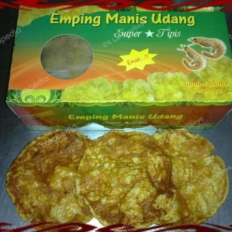 

Emping mlinjo super tipis bumbu udang manis/manis pedas