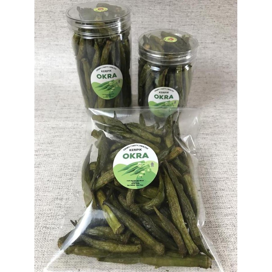 

KERIPIK SAYUR OKRA PREMIUM Volume 750 ml 1000 ml Cemilan