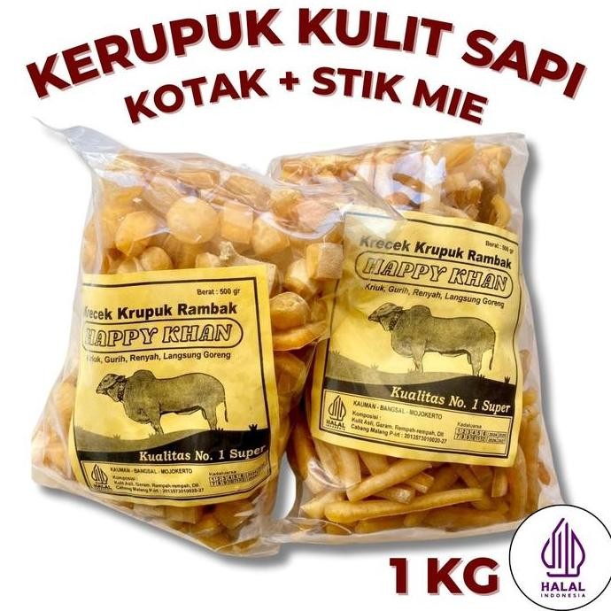 

Kerupuk Kulit Mentah 1kg / Kerupuk Kulit Sapi Asli Gurih dan Kriuk