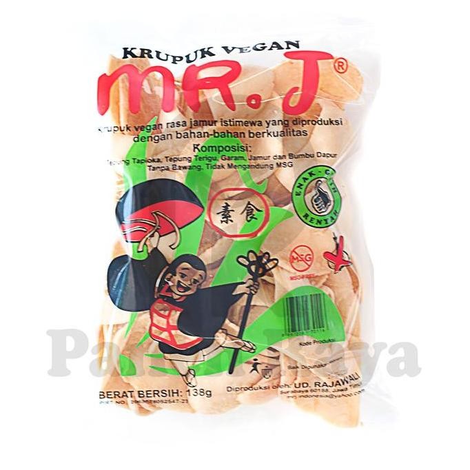 

Krupuk Vegan Mr. J Kerupuk Vegetarian Siap Makan 138gr