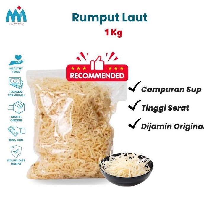 

Rumput Laut Putih 1 Kg Rumput Laut Kering Spinosum Original