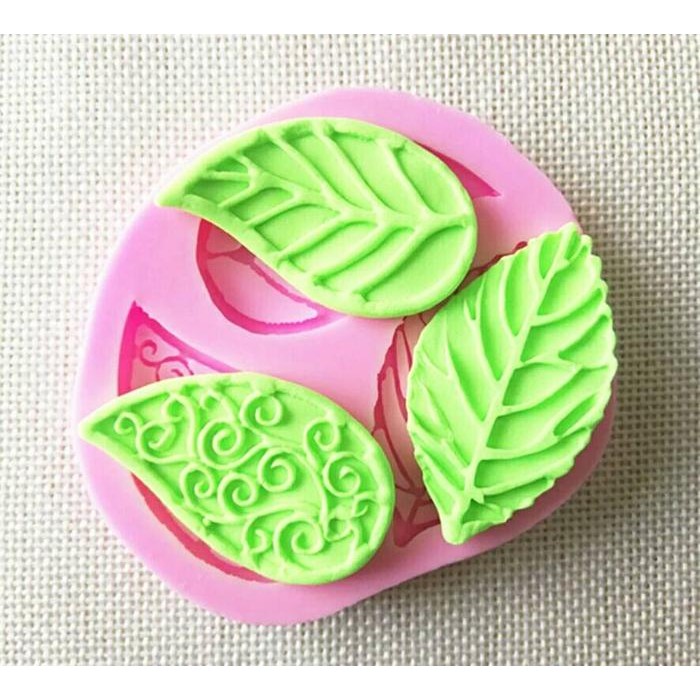 CETAKAN MOLD FONDANT CLAY RESIN DAUN LEAF LEAVES MINI SIICONE SILIKON