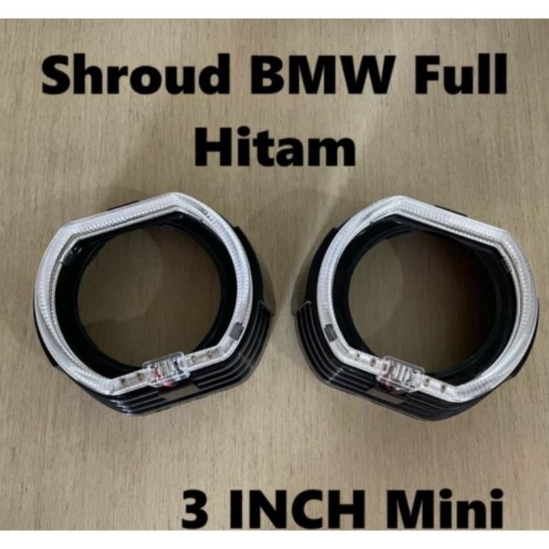 shroud BMW hybrid 2,5 inchi pnp biled 2.5 dan 3inch- Putih AST