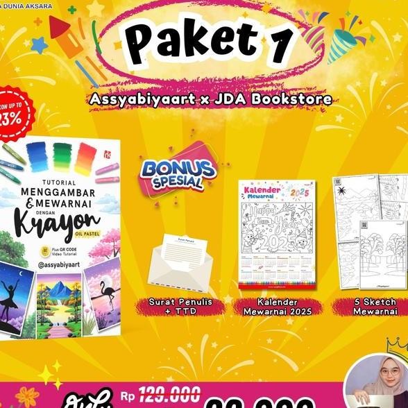

Paket 1 12.12 Akhir Tahun Buku Mewarnai Tutal Menggambar Mewarnai Dengan Krayon Oil Pastel Assyabiyaart Ruangkata Books