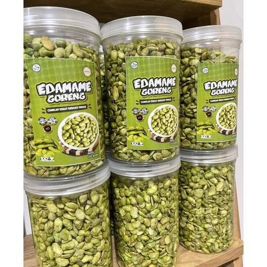 

ENAK!!!! camilan gurih edamame goreng kemriuk kemasan botol 350 gram