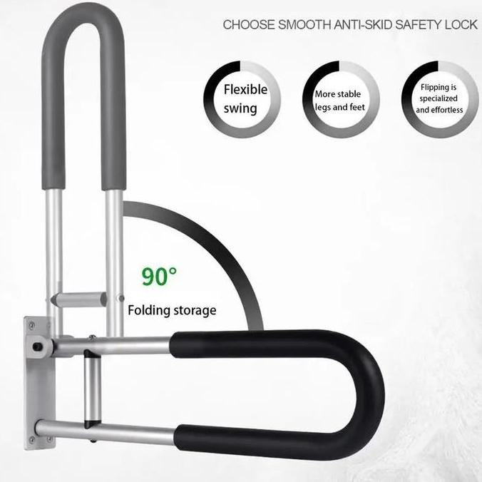Grab Bar Disability Stainless Steel Grab Bar Toilet Disability Pegangan Toilet Lansia Safety Kamar M