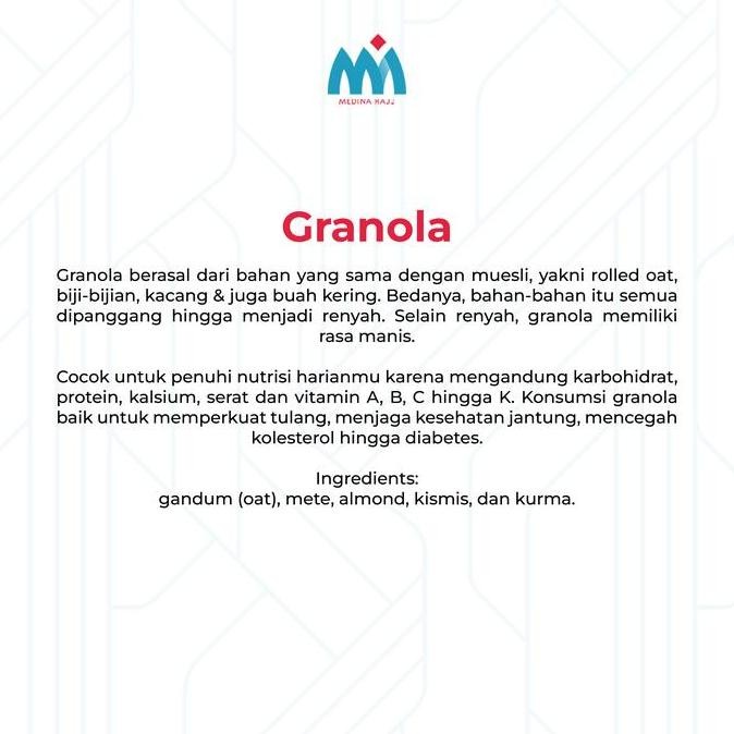 

[2 Lebih Hemat] Paket Hemat Granola Timur Tengah Sereal Makanan Sehat