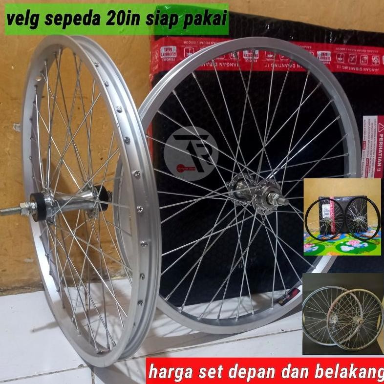 Murah Wheelset 20 Atau Velg Sepeda 20 In Sepasang Sudah Dirakit Dan Disetel Jari2