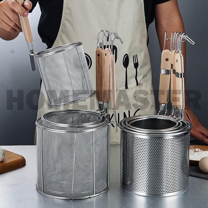 STRAINER/TIRISAN BAKMI/MI/MIE/RAMEN MAKANAN STAINLESS 18 CM SMLB18