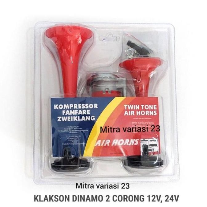 (Expert) klakson 2 terompet dinamo klakson dinamo 2 corong klakson dinamo 12V