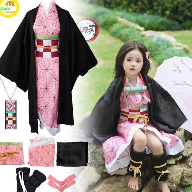 Kostum Kimetsu No Yaiba Anak Costume Kids Cosplay Nezuko Kimetsu No Yaiba Ha Nezuko Costume