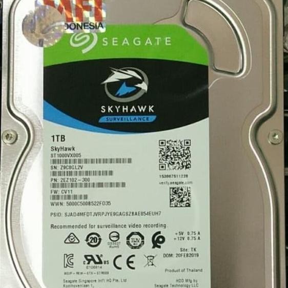 :::::::] HDD Internal 3.5" Seagate Skyhawk 1TB/2TB/ 4TB -  CCTV - Original MFI.