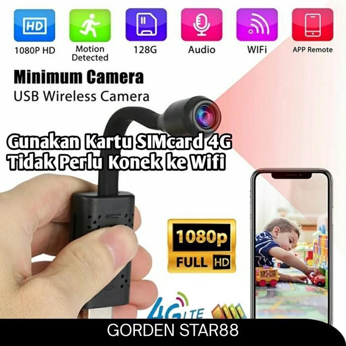 Camera CCTV mini Spy Cam Pengintai Gunakan Kartu SIMcard 4G