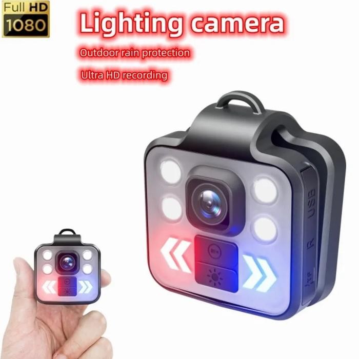 1800P HD Mini Camera LED Lighting Body Cam Outdoor Motion Bicycle