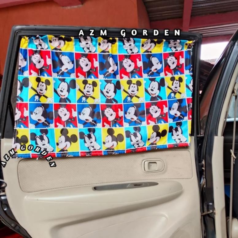 tirai mobil 4 pcs /tirai mobil anak bayi/gorden mobil kaca samping/tirai mobil tempel/ gorden mobil 