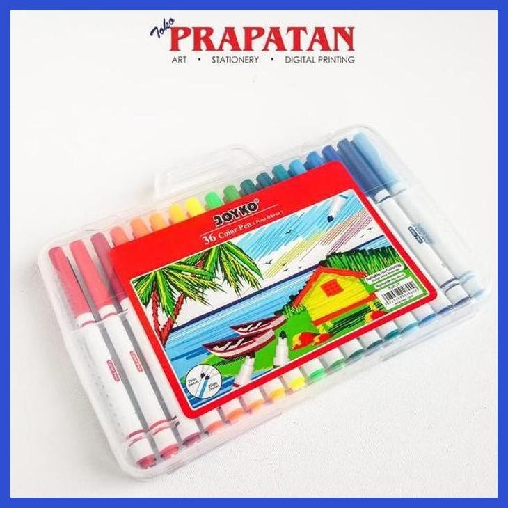 

( SEKOLAH / LUKIS ) READY COLOR PEN JOYKO 36 WARNA / PENA WARNA JOYKO (SENI / MENGGAMBAR / ART / KERAJINAN ) GOOD QUALITY