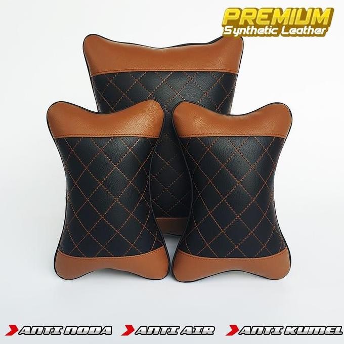 Bantal Set Mobil Hyundai i20 3pcs / Bantal Leher Pinggang Universal BEST SELLER