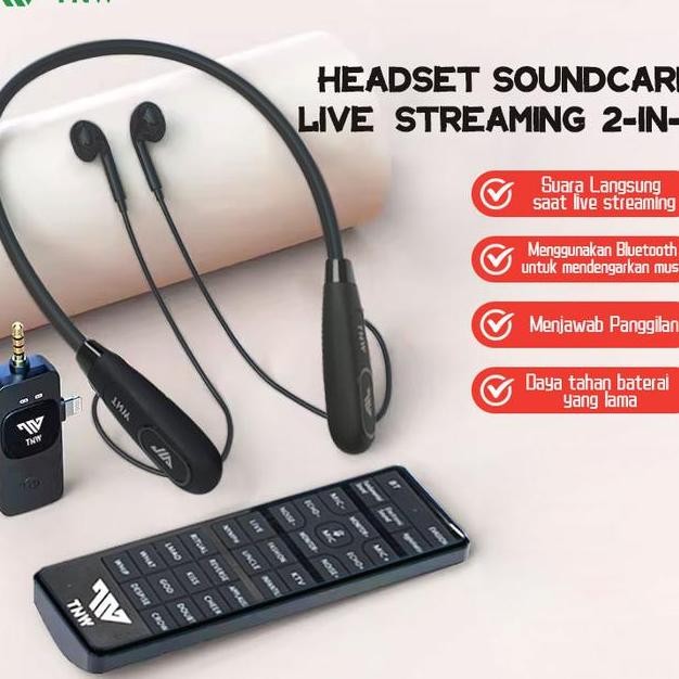 Tnw S20 Sound Card Microphone Microphone 2In1 Wireless Clip On Mic Dan Soundcard Mic Audio Mixer Unt