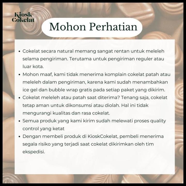 

Terlaris Tulip Chocolatier Dark Compound Chocolate 1Kg Good Quality