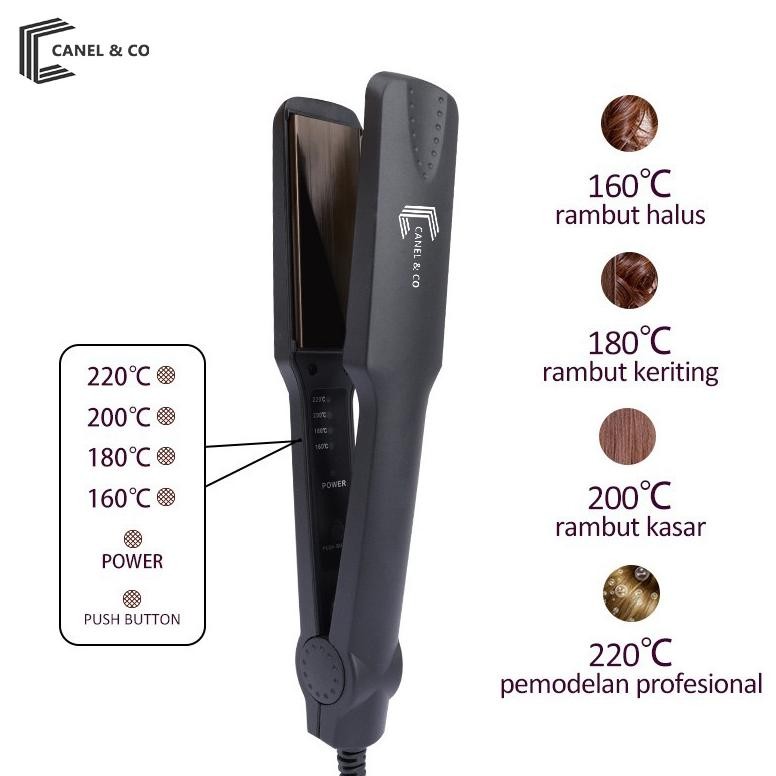 READY STOK CANEL & CO Catokan Pelurus Rambut Catokan Curly Rambut Hair Straightener Siap kirim