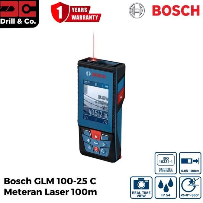 

Sale Bosch Glm 100-25 C Laser Range Finder / Pengukur Jarak Laser 100M